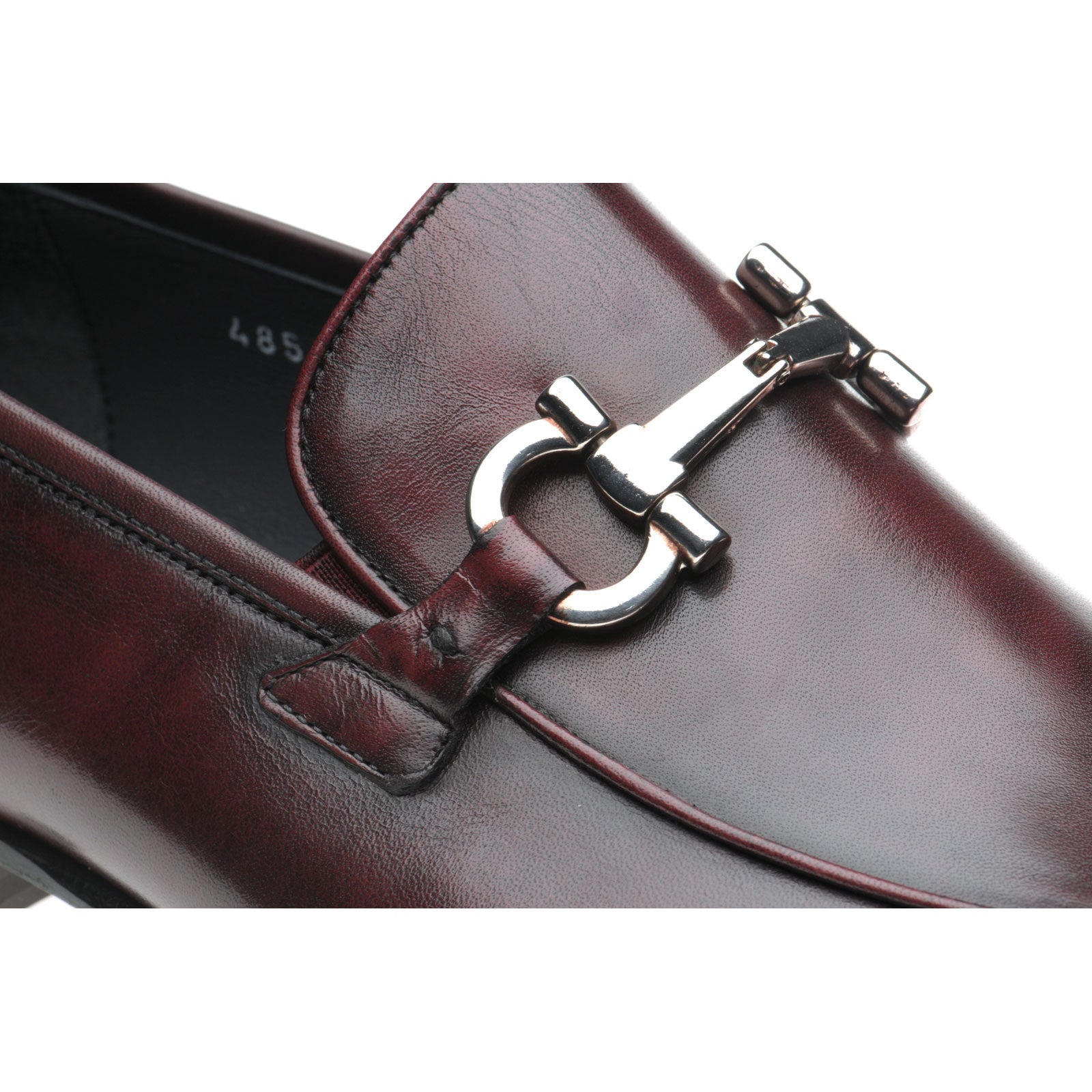 Product image for Herring Dillon mens loafers in burgundy calf (second)