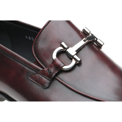 Product image for Herring Dillon mens loafers in burgundy calf (second)