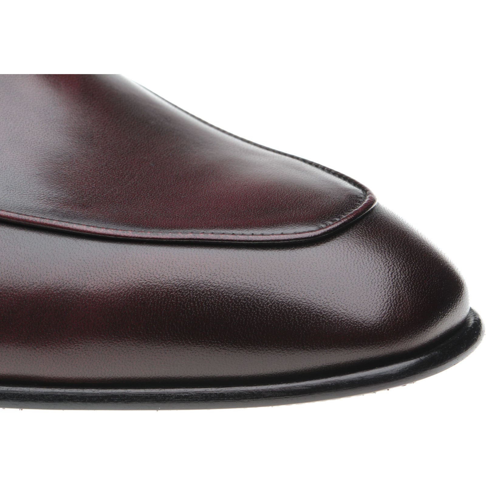 Product image for Herring Dillon mens loafers in burgundy calf (second)