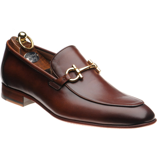 Product image for Herring Dillon mens loafers in conker calf