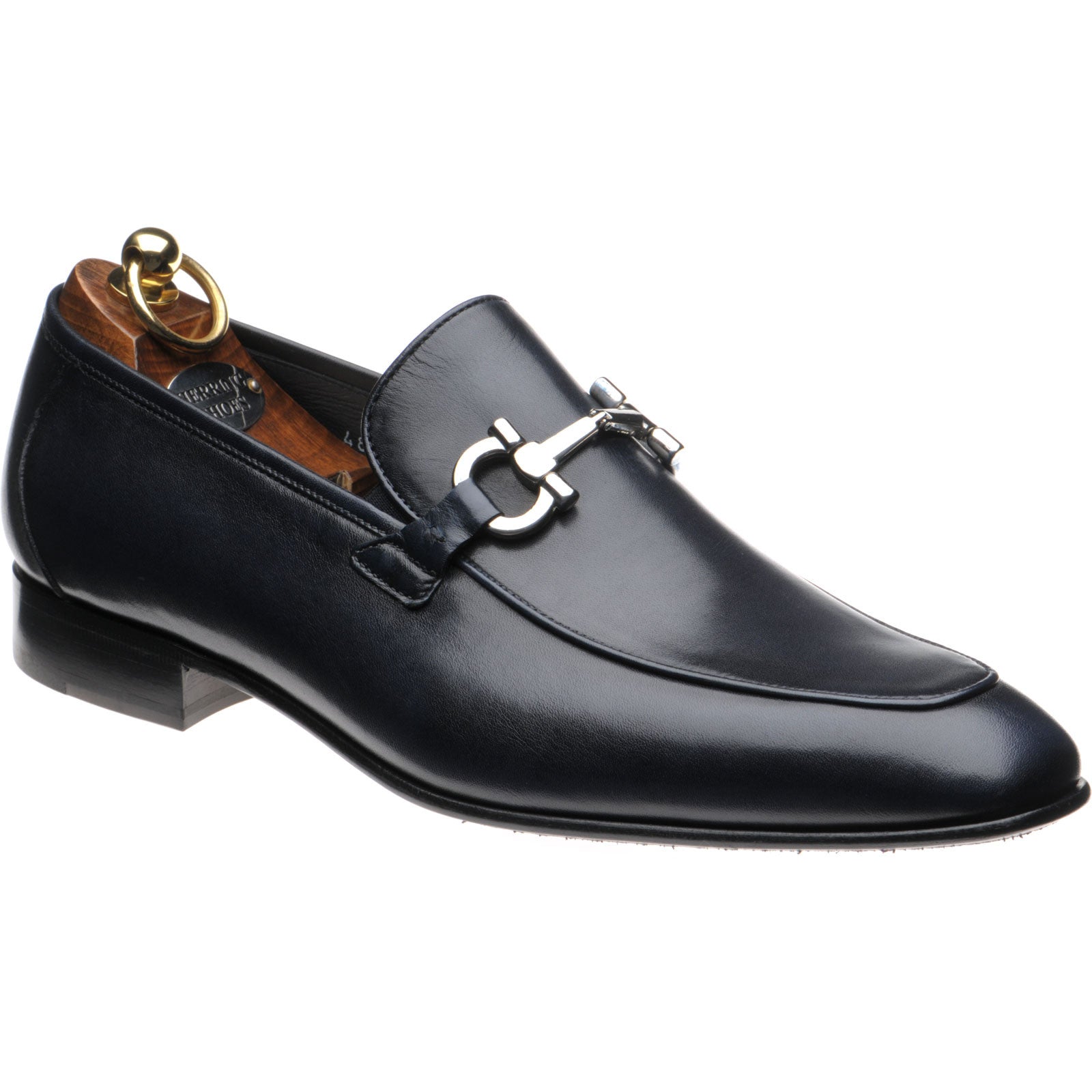 Product image for Herring Dillon mens loafers in navy calf