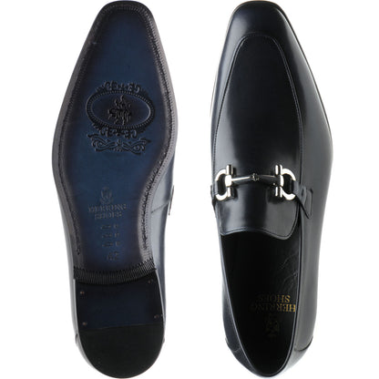 Product image for Herring Dillon mens loafers in navy calf