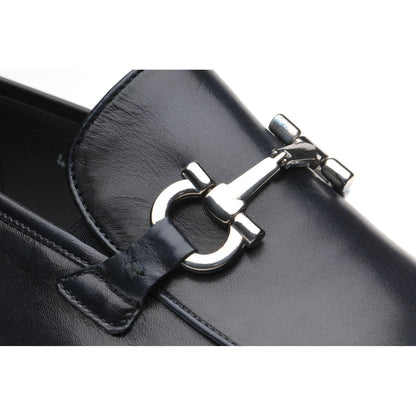 Product image for Herring Dillon mens loafers in navy calf