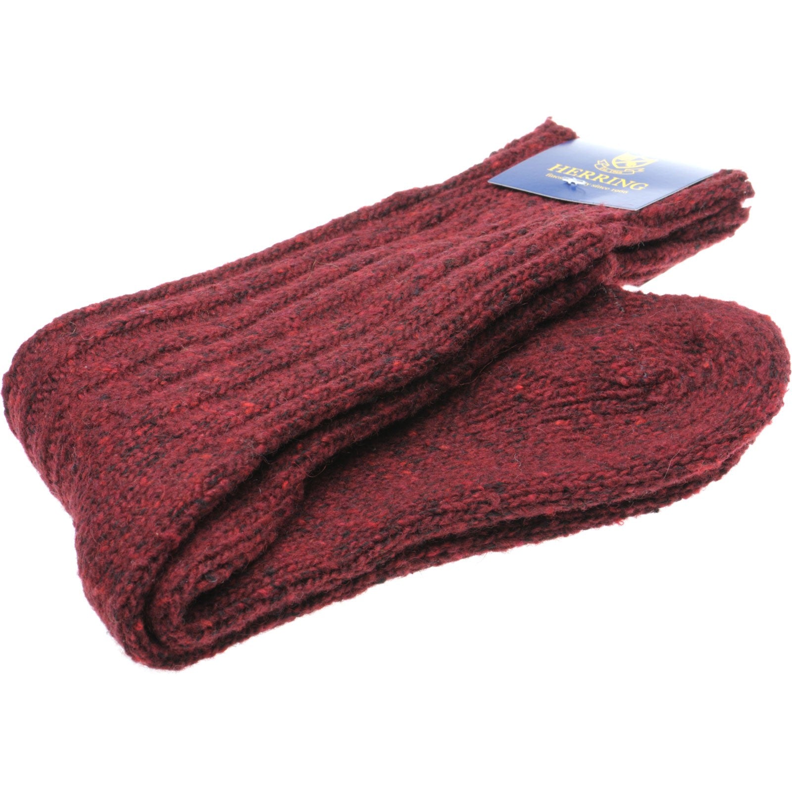 Product image for Herring Donegal Wool Sock in burgundy