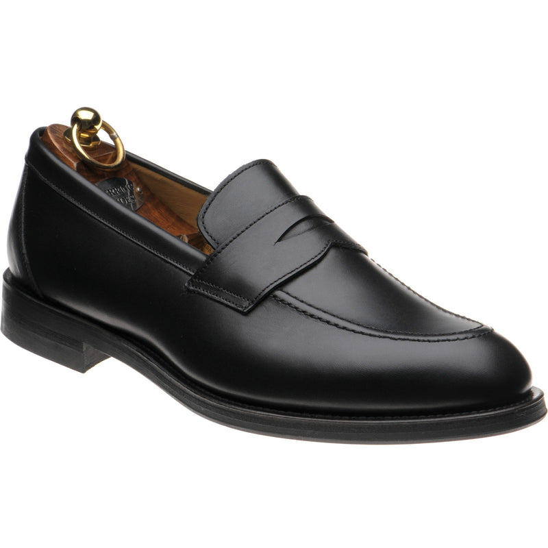 Product image for Herring Dunham II Rubber mens rubber-soled loafers in black calf (second)