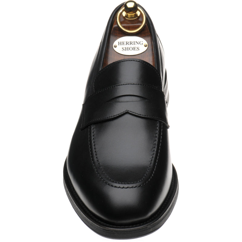 Product image for Herring Dunham II Rubber mens rubber-soled loafers in black calf (second)