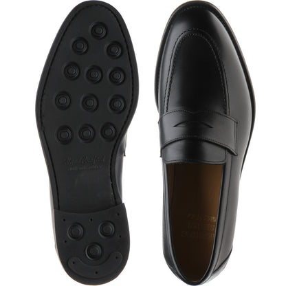 Product image for Herring Dunham II Rubber mens rubber-soled loafers in black calf (second)