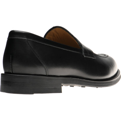 Product image for Herring Dunham II Rubber mens rubber-soled loafers in black calf (second)