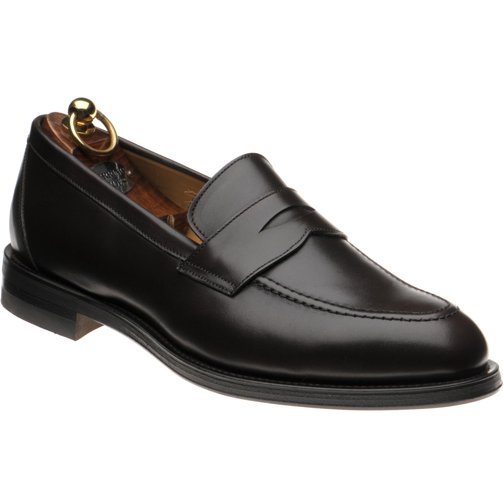 Product image for Herring Dunham II Rubber mens rubber-soled loafers in dark brown calf (second)