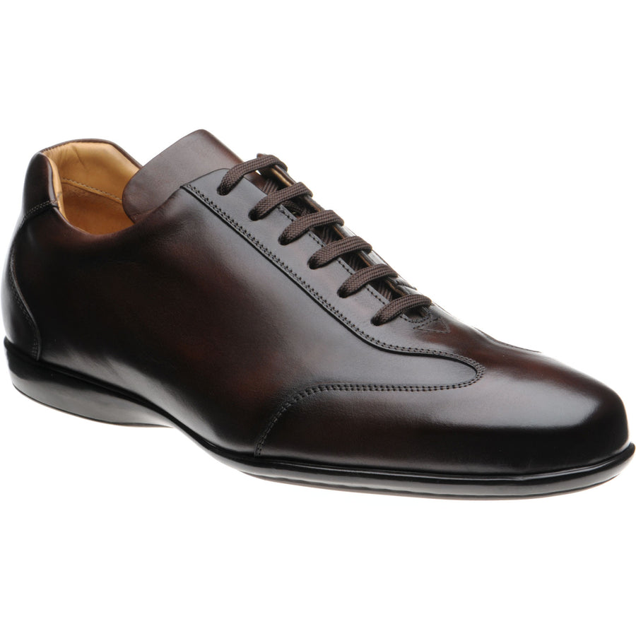 Product image for Herring Duxford mens rubber-soled trainers in brown calf (second)