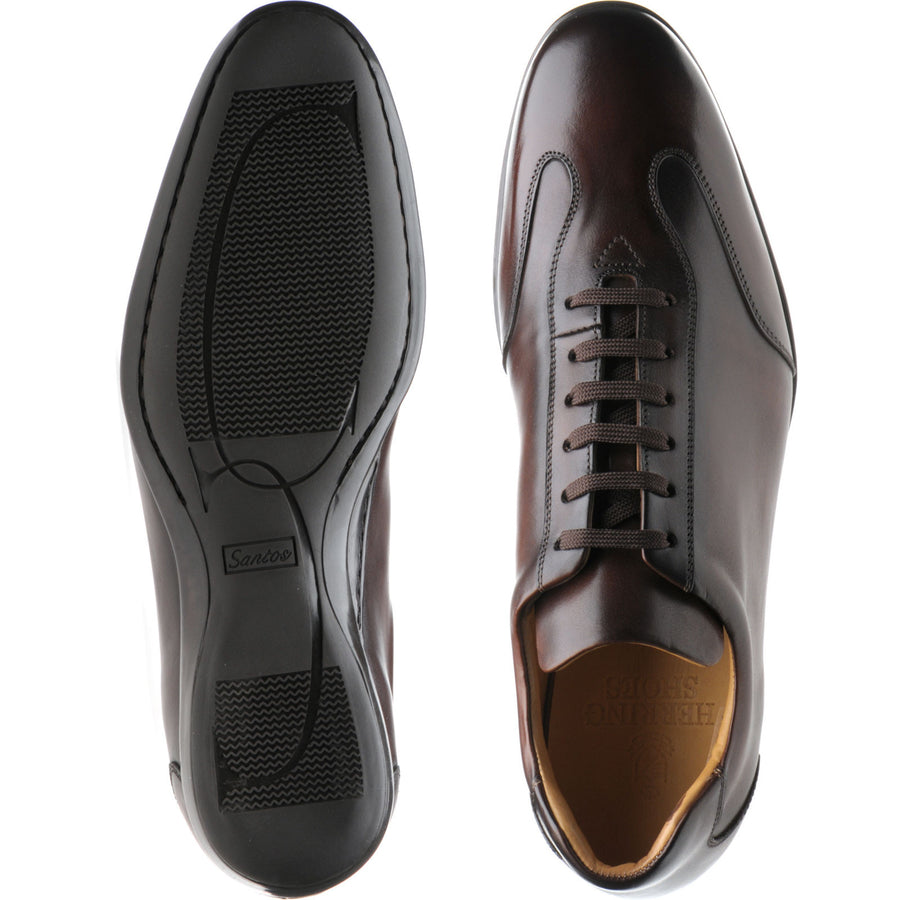 Product image for Herring Duxford mens rubber-soled trainers in brown calf (second)