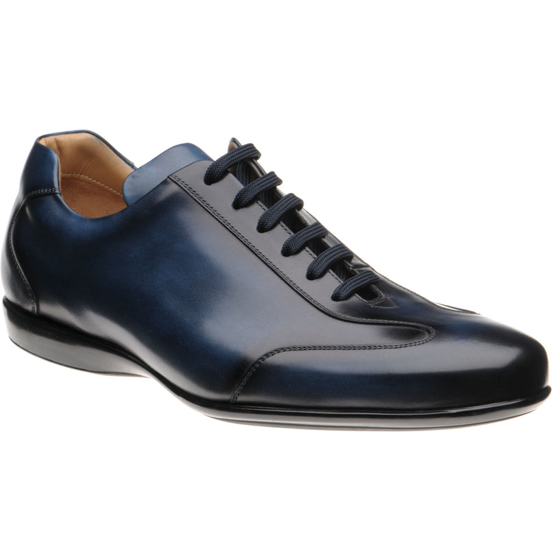 Product image for Herring Duxford mens rubber-soled trainers in navy calf