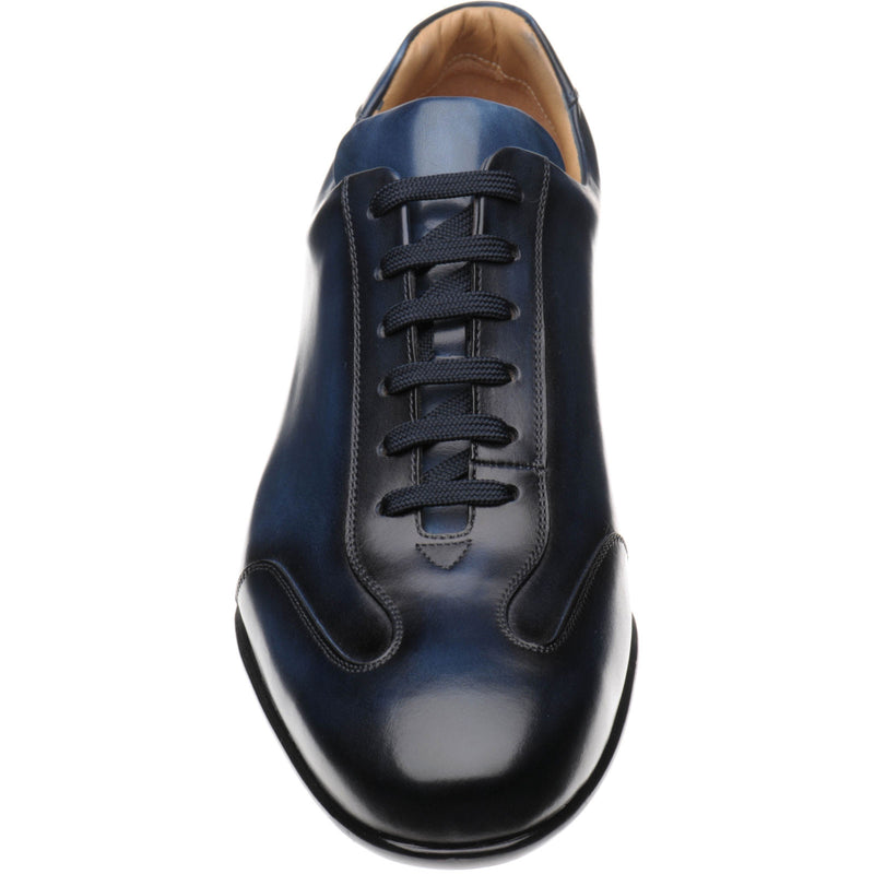 Product image for Herring Duxford mens rubber-soled trainers in navy calf