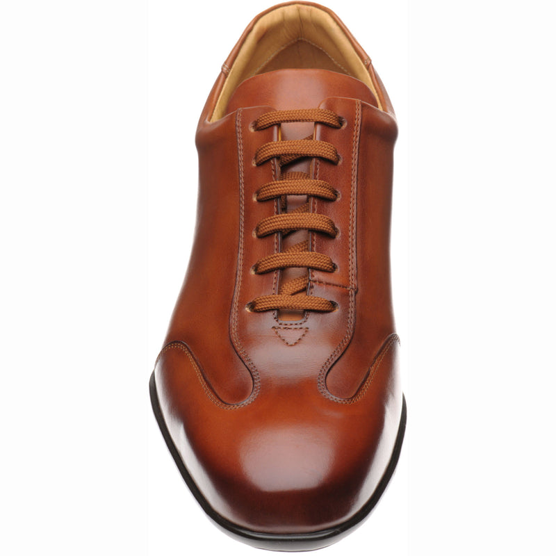 Product image for Herring Duxford mens rubber-soled trainers in tan calf