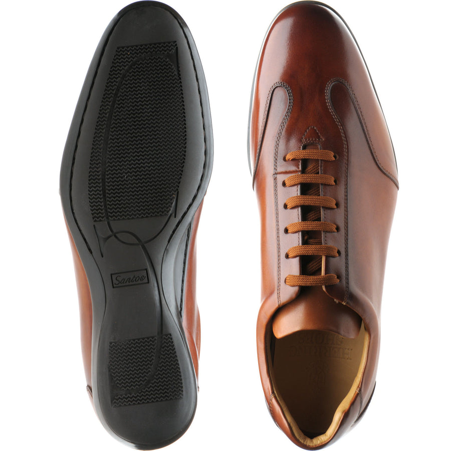 Product image for Herring Duxford mens rubber-soled trainers in tan calf (second)