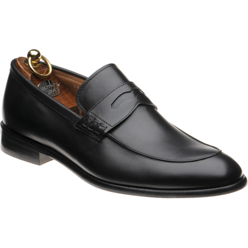 Product image for Herring Edmonton II mens hybrid-soled loafers in black calf (second)