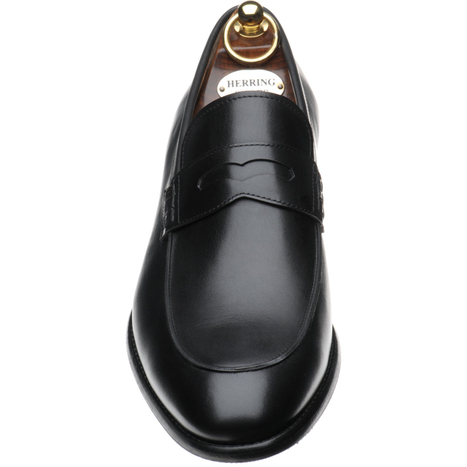 Product image for Herring Edmonton II mens hybrid-soled loafers in black calf (second)