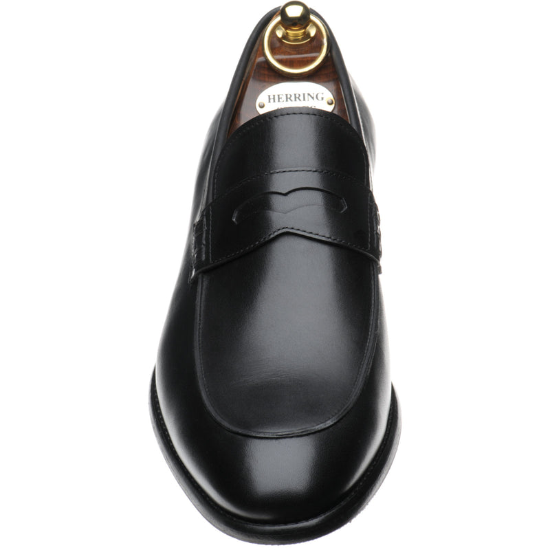 Product image for Herring Edmonton II mens hybrid-soled loafers in black calf (second)