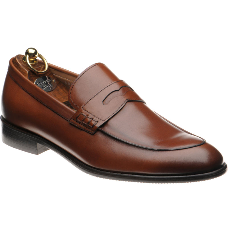 Product image for Herring Edmonton II mens hybrid-soled loafers in brown calf (second)