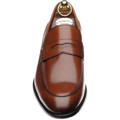 Product image for Herring Edmonton II mens hybrid-soled loafers in brown calf (second)