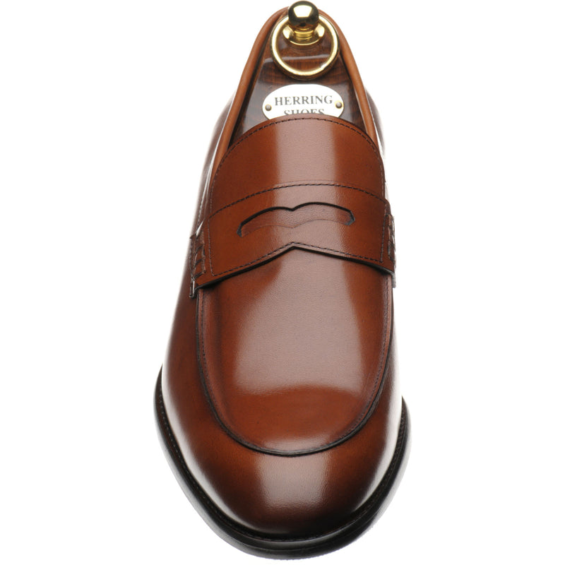 Product image for Herring Edmonton II mens hybrid-soled loafers in brown calf (second)