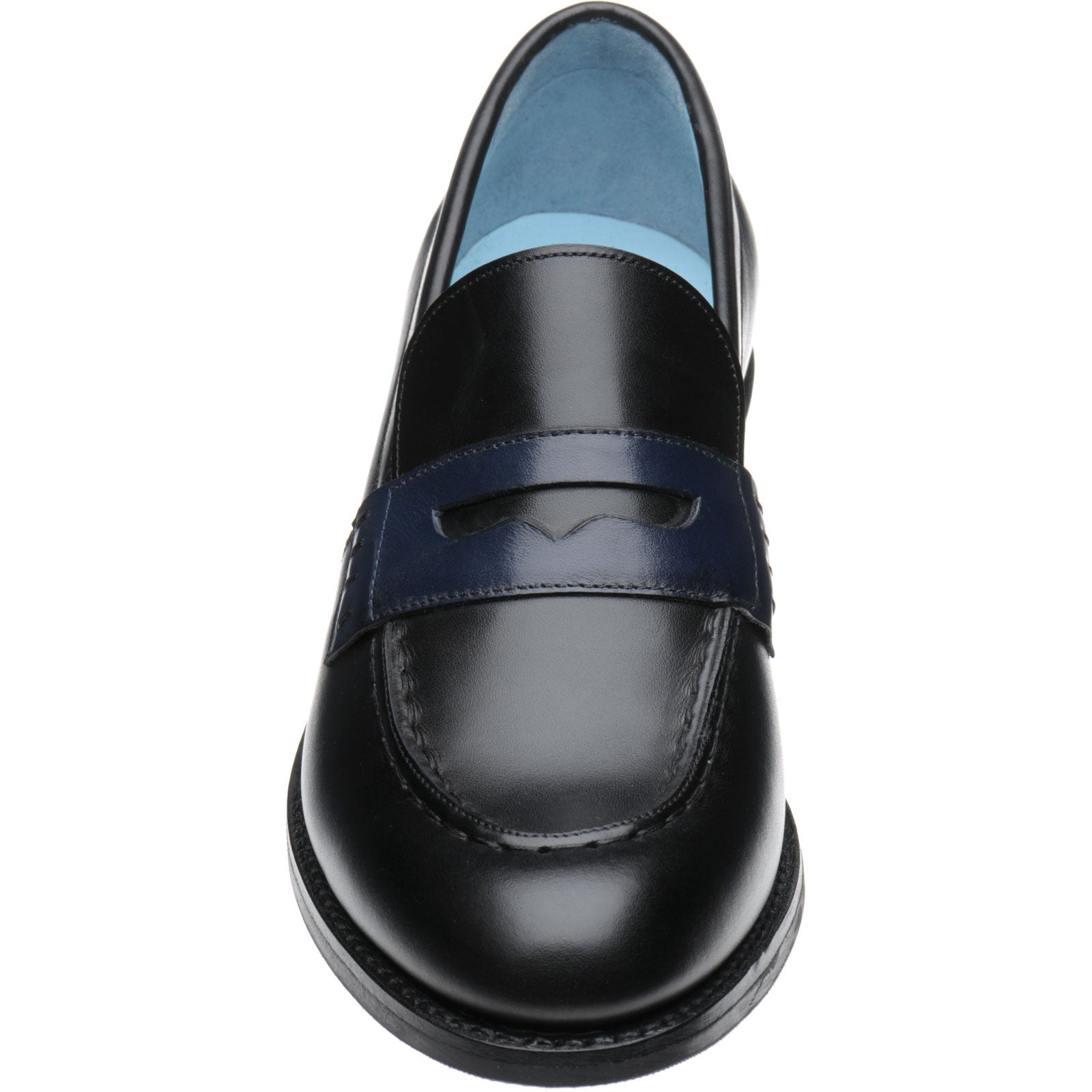 Product image for Herring Emma ladies rubber-soled loafers in black and navy calf