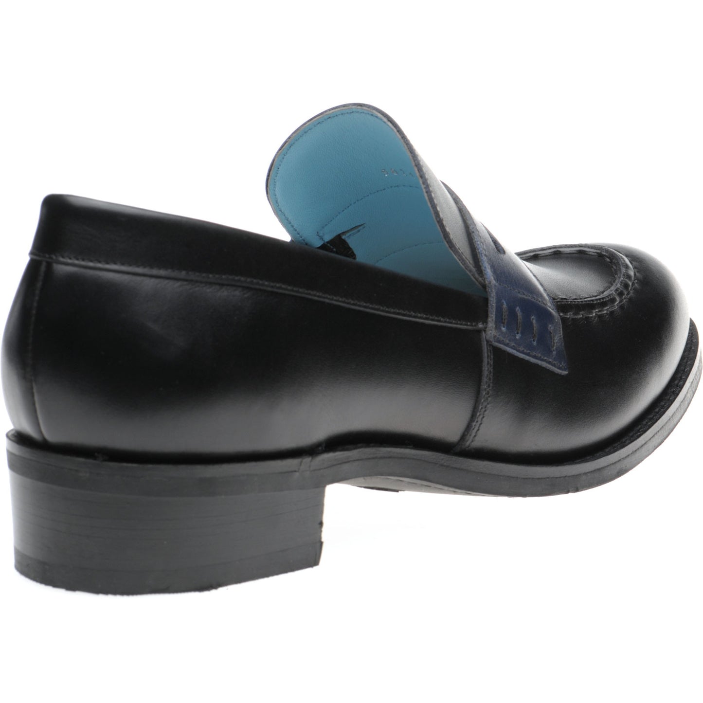 Product image for Herring Emma ladies rubber-soled loafers in black and navy calf