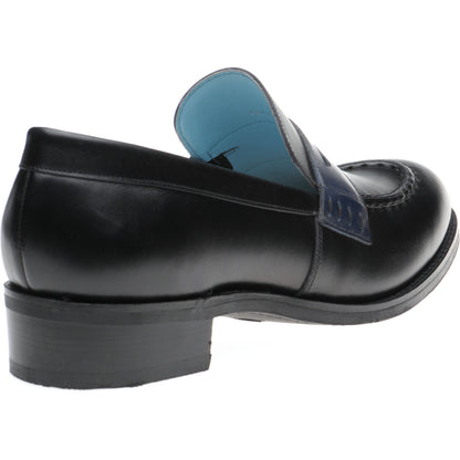 Product image for Herring Emma ladies rubber-soled loafers in black and navy calf