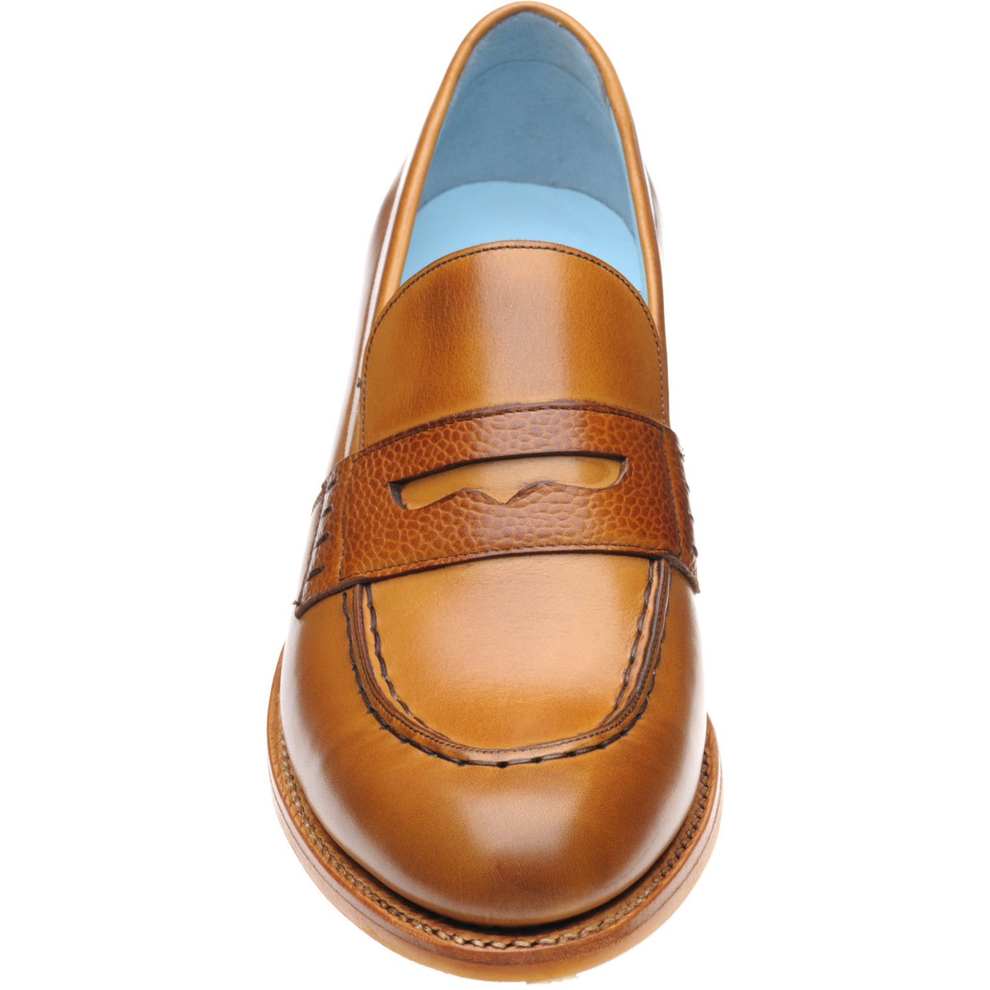 Product image for Herring Emma ladies rubber-soled loafers in cedar and grain calf