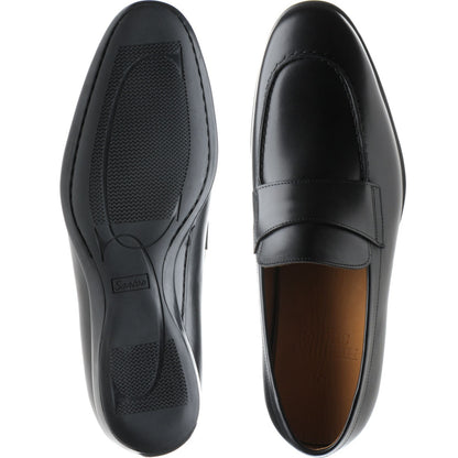 Product image for Herring Enzo mens rubber-soled loafers in black calf