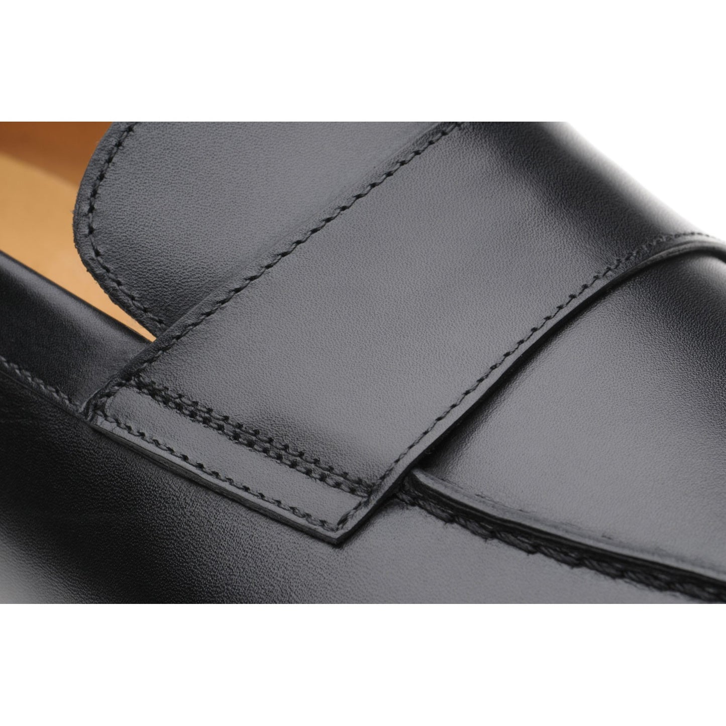 Product image for Herring Enzo mens rubber-soled loafers in black calf