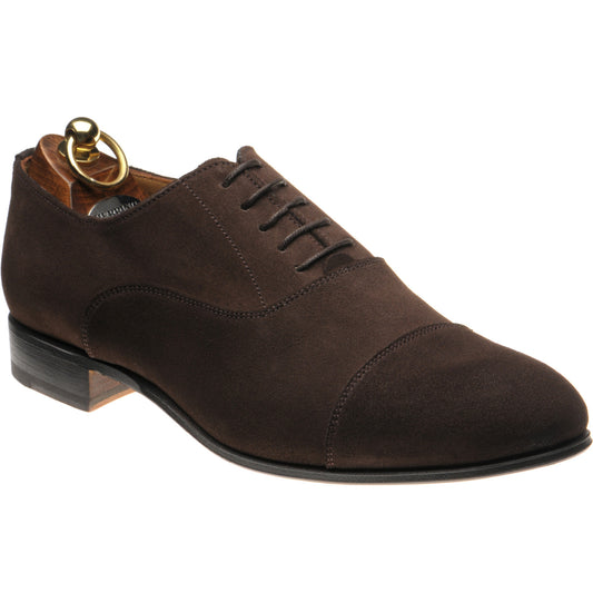 Product image for Herring Euston mens Oxfords in dark brown suede