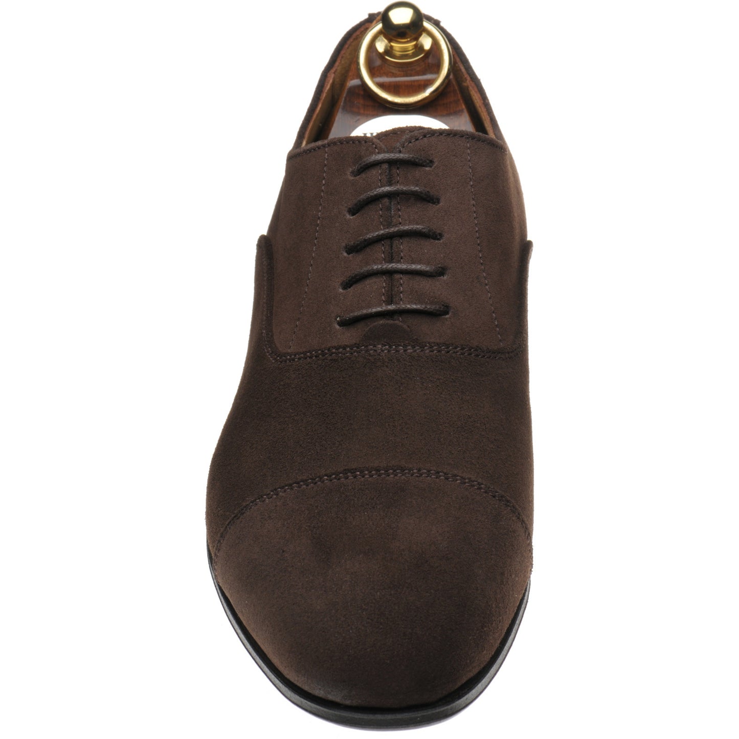 Product image for Herring Euston mens Oxfords in dark brown suede