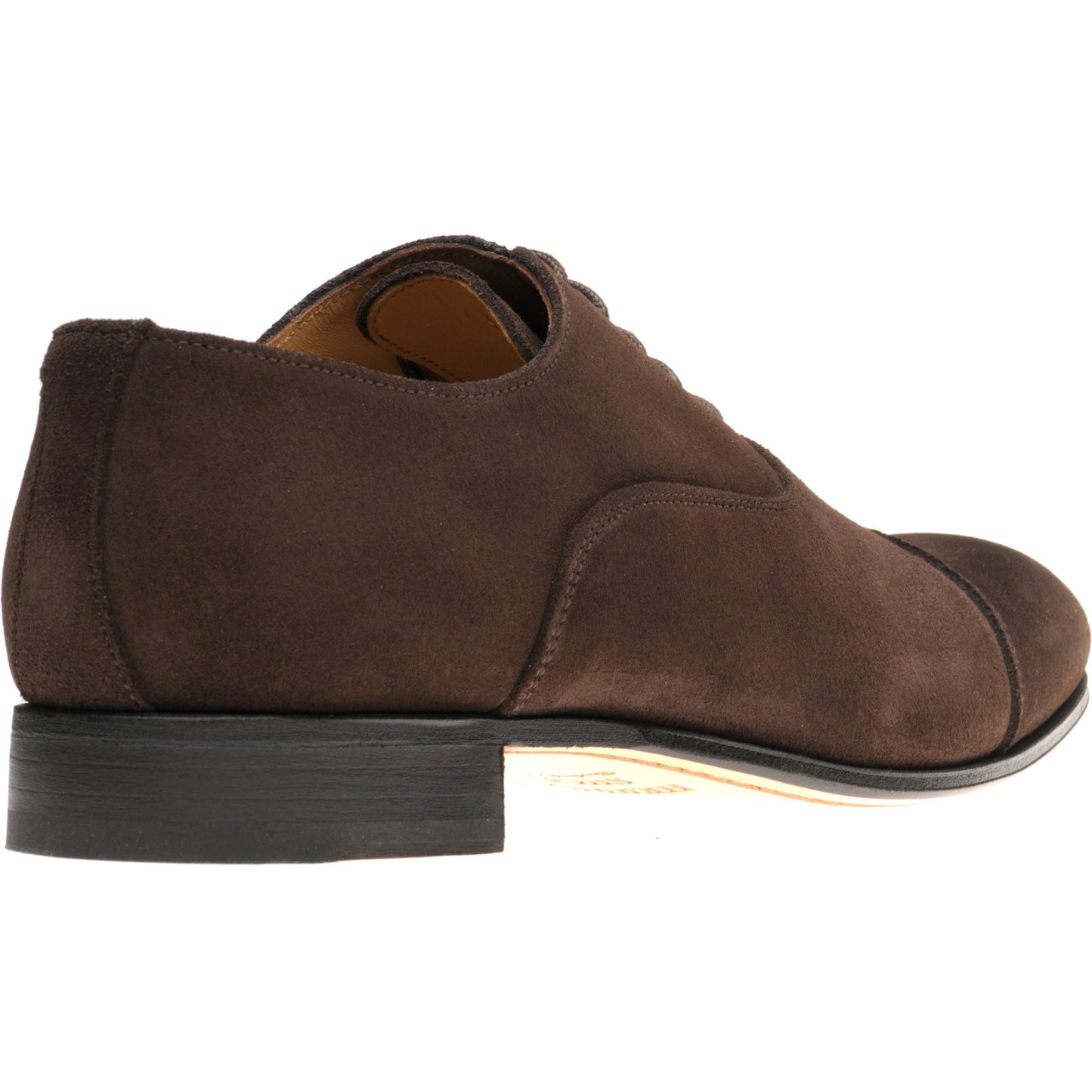 Product image for Herring Euston mens Oxfords in dark brown suede