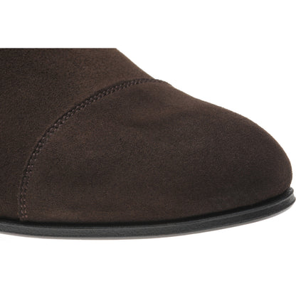 Product image for Herring Euston mens Oxfords in dark brown suede