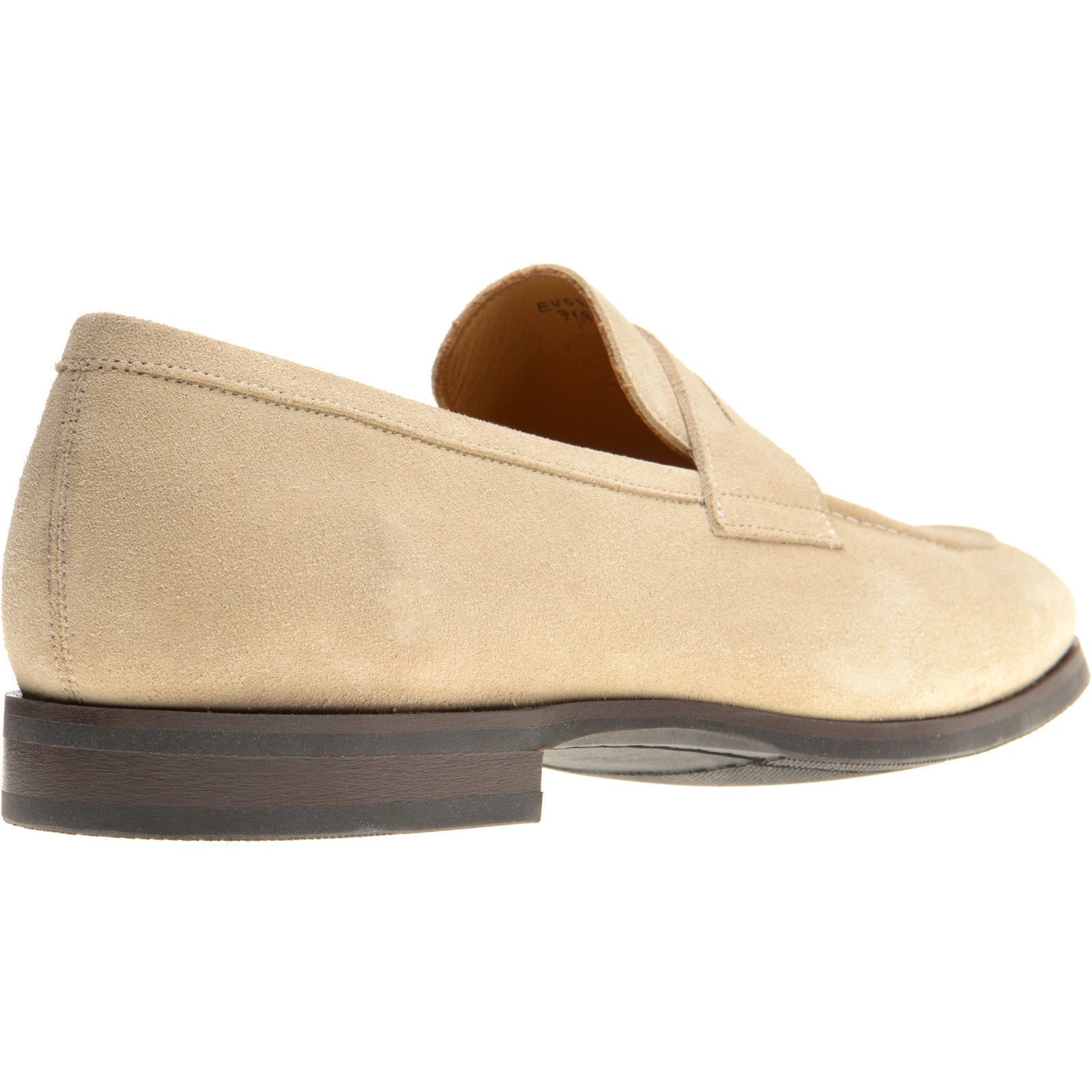 Product image for Herring Evora mens rubber-soled loafers in cream suede
