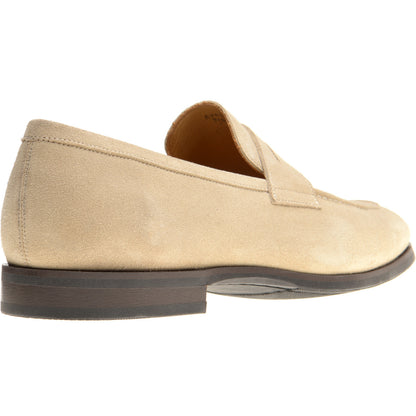 Product image for Herring Evora mens rubber-soled loafers in cream suede