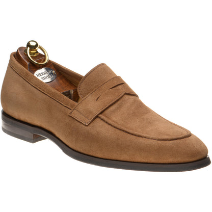 Product image for Herring Evora mens rubber-soled loafers in tan suede