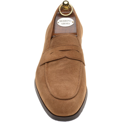 Product image for Herring Evora mens rubber-soled loafers in tan suede