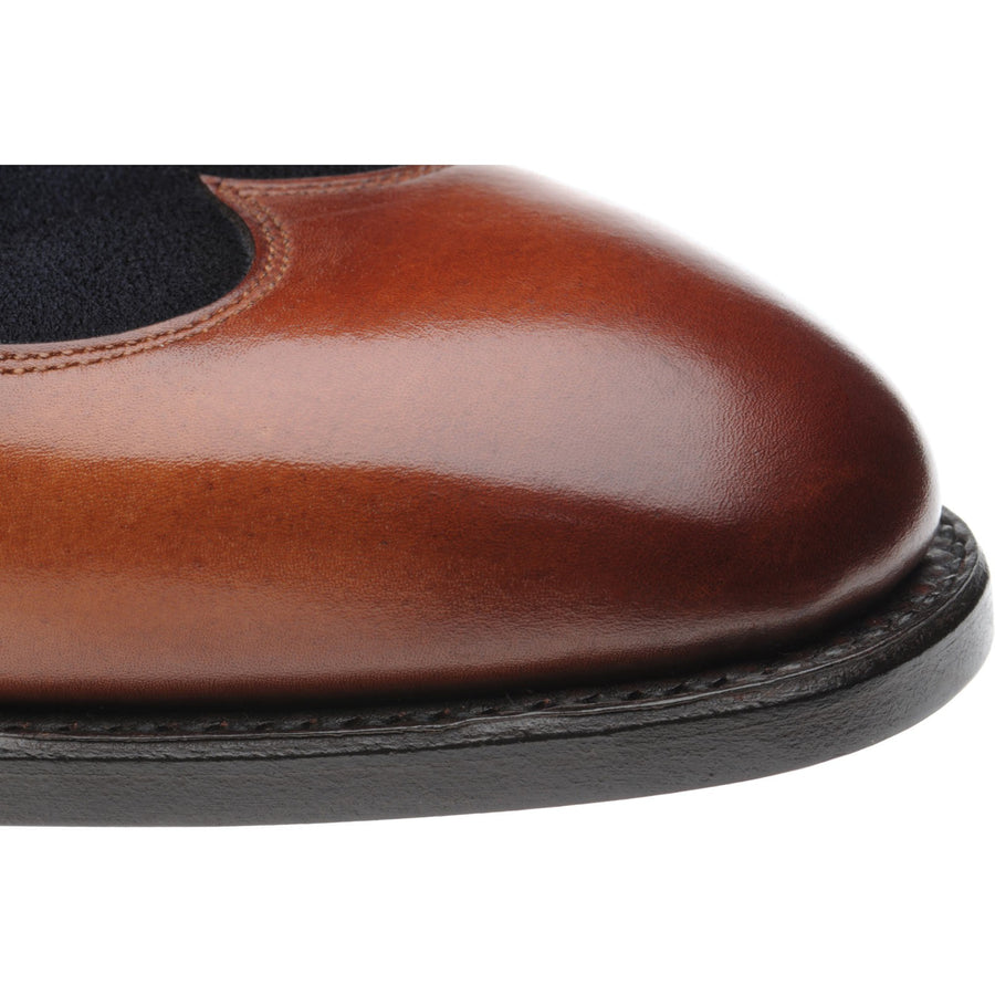 Product image for Herring Farnborough mens two-tone formal shoes in tan calf and navy suede