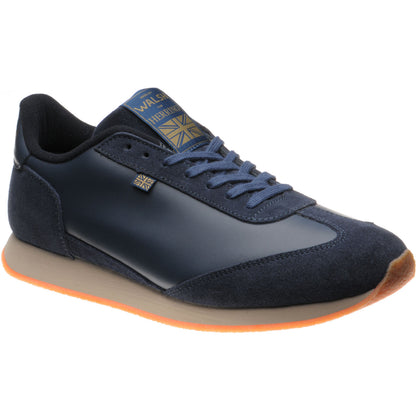 Product image for Herring Fierce Trainer mens rubber-soled trainers in navy calf and navy suede