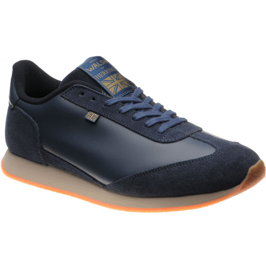 Product image for Herring Fierce Trainer mens rubber-soled trainers in navy calf and navy suede