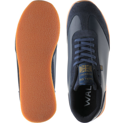 Product image for Herring Fierce Trainer mens rubber-soled trainers in navy calf and navy suede