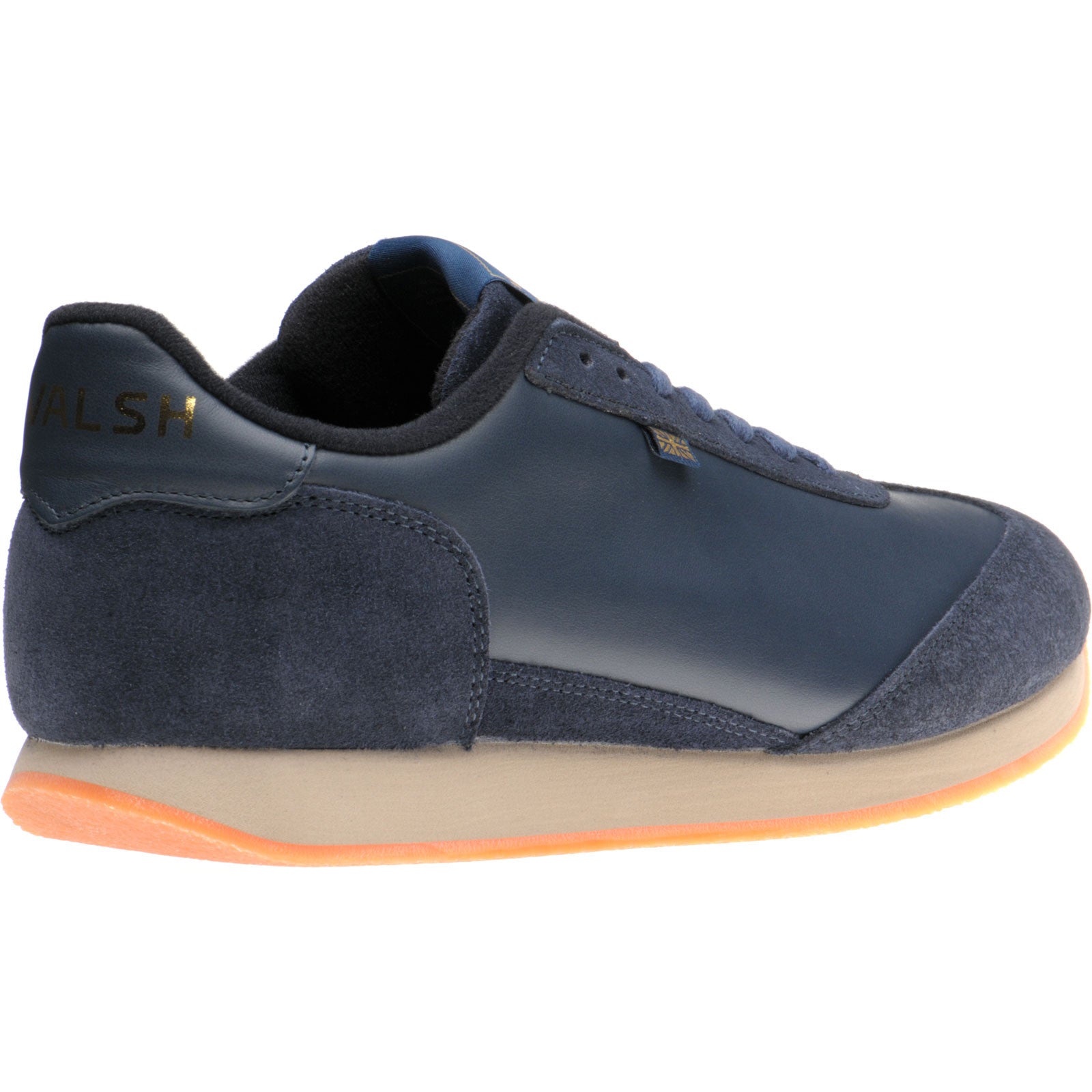 Product image for Herring Fierce Trainer mens rubber-soled trainers in navy calf and navy suede