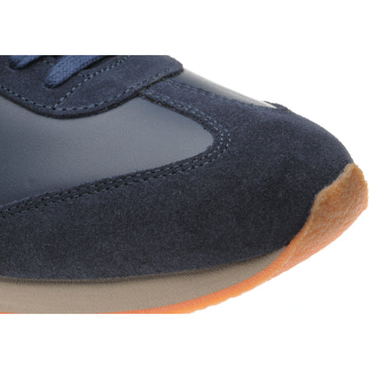 Product image for Herring Fierce Trainer mens rubber-soled trainers in navy calf and navy suede