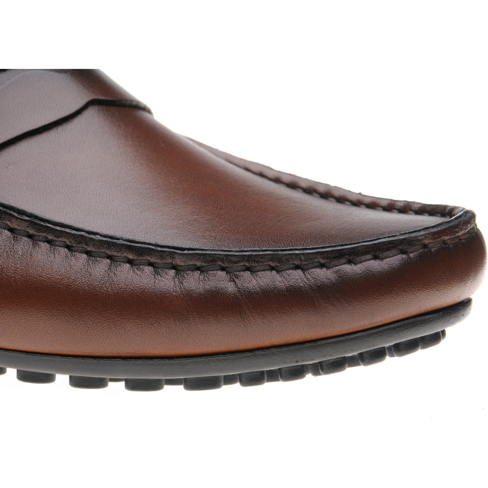 Product image for Herring Fiorano mens rubber-soled loafers in tan handpainted (second)