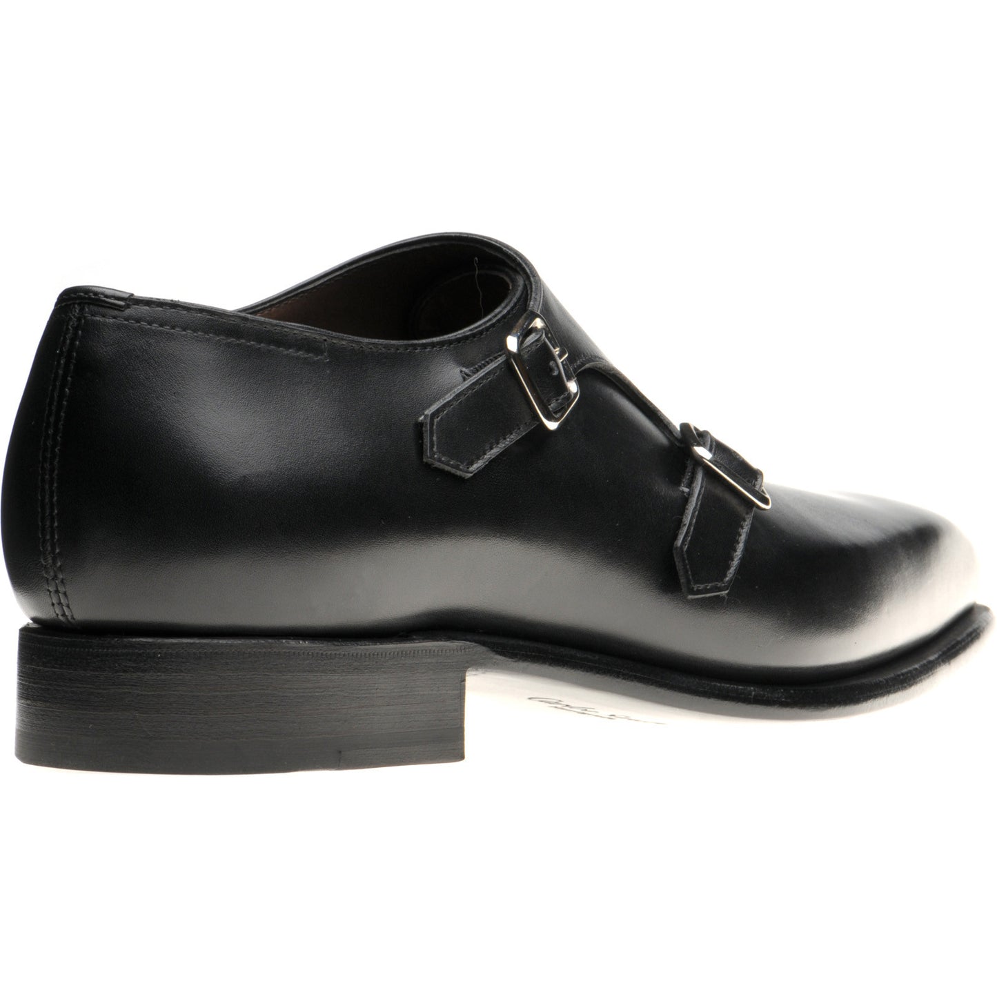 Product image for Herring Fitzrovia mens monk shoes in black calf
