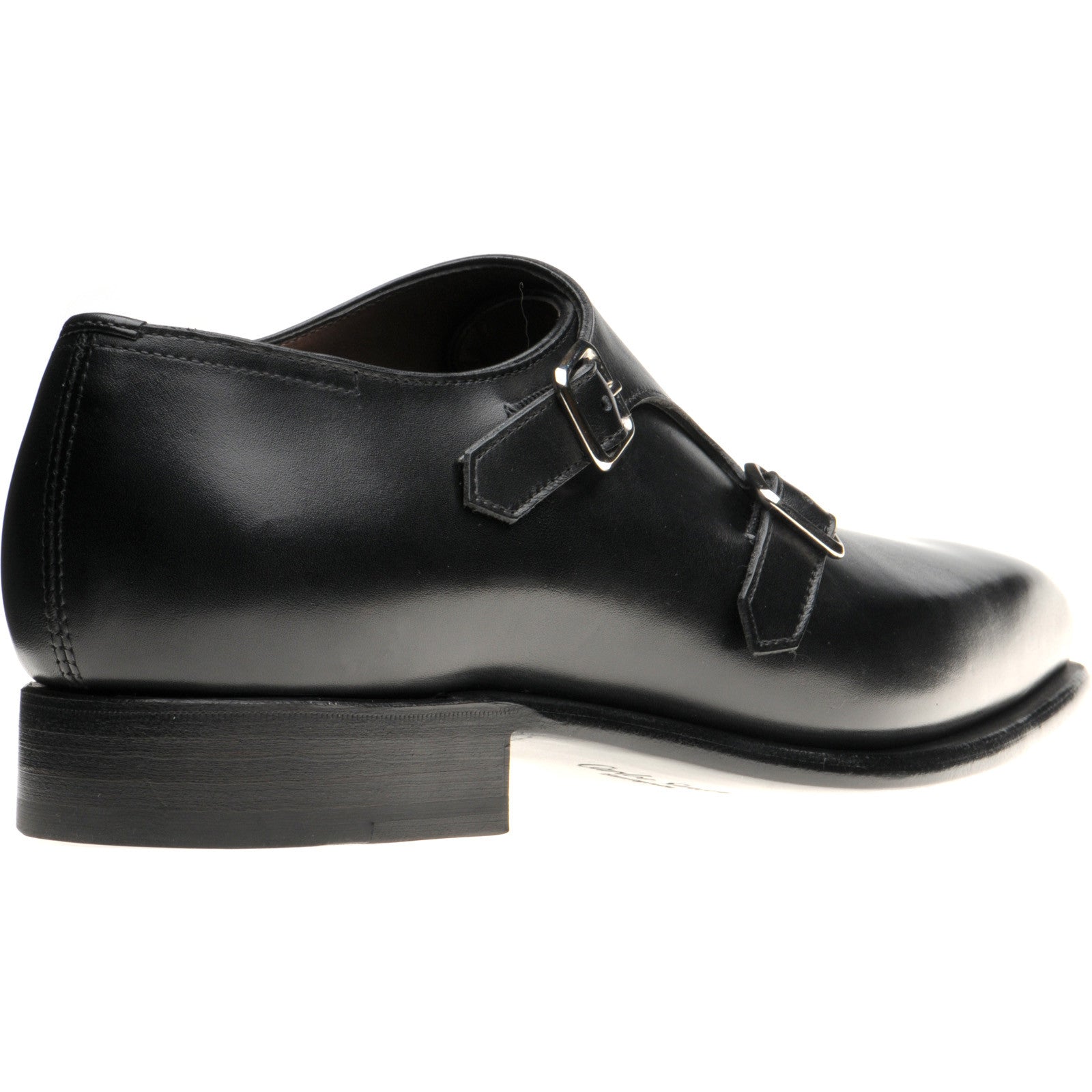 Product image for Herring Fitzrovia mens monk shoes in black calf