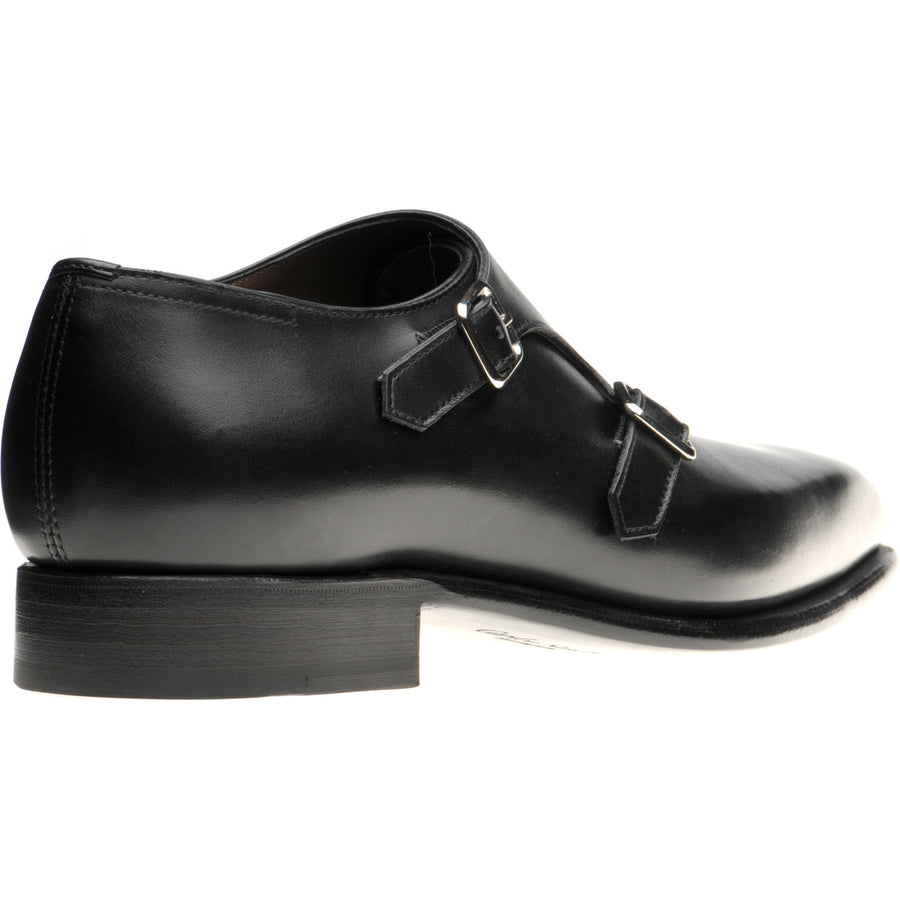 Product image for Herring Fitzrovia mens monk shoes in black calf (second)