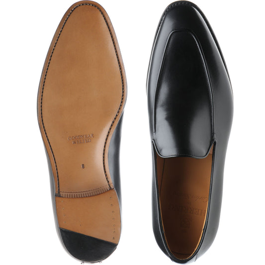 Product image for Herring Fleming mens loafers in black calf (second)